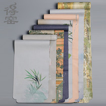 Velvet Chinese style tea table cloth art Cotton Hemp Zen tea seat Linen waterproof rectangular table flag Chinese tablecloth tea table