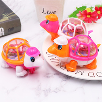 Creative Pull Wire Luminous Little Turtle Cute Baby Boy Back Force Boy Puzzle Toy Ground Stall Hot Sell
