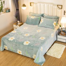 Winter coral fleece bed sheet single piece plus velvet thick double-sided milk flannel blanket single dormitory quilt single blanket male