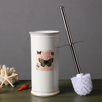 American-style country ceramic toilet brush set European-style bathroom toilet supplies cleaning toilet brush replaceable brush head