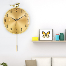 2021 new living room wall clock creative trend bird design fashion art wall clock silent household quartz clock
