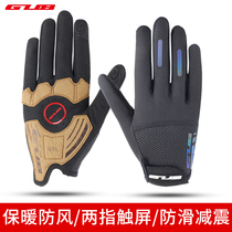 GUB Riding Gloves All-Finger Autumn Winter Men And Women Mountain Bike Gloves Shock Absorbing Road Car Touch Screen Warm