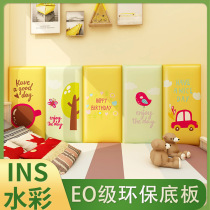 Prevention pack tatami wall surrounded by kindergarten baby cartoon wall with custom bedboard background wall