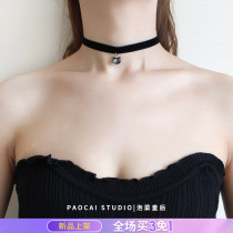 Sexy cat control original hand-made high-end design choker collar velvet necklace female choker neck chain