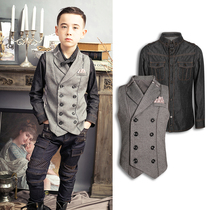 Lewen Juda Boys Clothing 2021 Spring and Autumn New Lapel Shirt Cotton Thin Long Sleeve White Shirt Youth