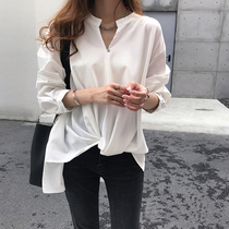 2020 Spring Dress New White Shirt Han Edition Student T-Shirt Woman Foreign Gas Easy Shirt Retro Port Taste Chic Blouse