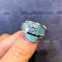 D Color Mosanstone Diamond Ring Mens Pure Silver A Carra Personality Bully Male Ring Frosted Couple Ring Male Tide