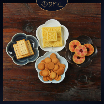 New Chinese Ceramic Fruit Tray Cutlery Fruit Tray Creative Home Living Room Tea Table Dry Fruit Tray Tea Table Fruit Porcelain Tray