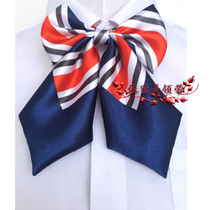 New business womens printing student professional uniform accessories Aviation hotel butterfly bow tie Japanese collar flower bow tie