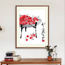Cross stitch 2021 New thread embroidery Cherry embroidery hand living room bedroom Qi Baishi small pieces simple embroidery small