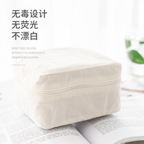 Cloth know sanitary aunt towel storage bag Pure cotton natural color large capacity no printing and dyeing bleaching fluorescent original design