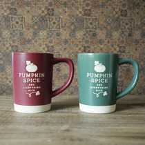 W1962 New American Matte Pulp Fruit Color Dark Green Purple Tomatoes English Country Wind Big Mug Cup