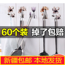 Xinjiang adhesive hook strong adhesive stickers wall hanging kitchen hook no trace paste door rear hole-free hook