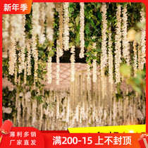 Wedding simulation of orchid flowers hanging orchid flower Vine wedding stage background decoration mall window layout flowers
