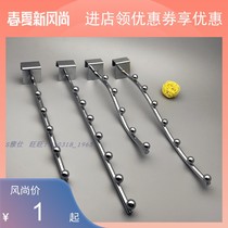 Square tube seven beads clothing five beads hardware accessories hanging underwear display rack adhesive hook card square tube buckle clothing props