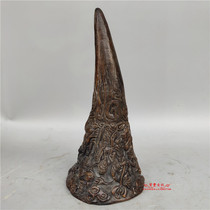 Antique miscellaneous bone carving Bone products Horn seiko carving eight immortals horn cup horn tip ornaments Antique collection