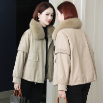 zqqz Parker womens 2021 New Fox Fur liner fox fur collar small man short fur coat 802