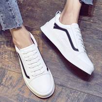 Hong Kong Tide brand 2021 spring new small white shoes mens leather Korean version of the trend Joker breathable increased casual board shoes