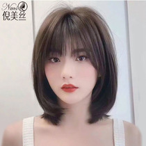 womens summer short medium and long hair layer wave head simulation human hair silk fashion full head cover wig cover