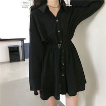  Small black skirt womens spring 2021 new temperament Hepburn style skirt thin fashion western style small dress