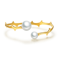 HOWstore hard candy original jewelry copper gold-plated rose thorns Europe and America simple cuff bracelet