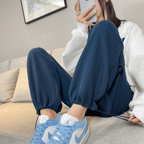 Draw Rope Broadlegged Pants Woman Spring Autumn High Waist Pituitary Comfort Straight Drum Pants 2022 New Casual Sweatpants Sports Pants