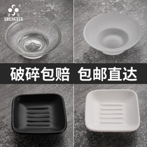 Hotel hotel room toilet soap dish transparent frosted bathroom soap box soap tray household glass soap box