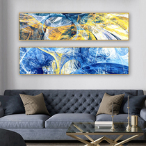 Art abstract lines hanging painting Crystal porcelain painting framed living room decoration painting sofa background wall painting bedroom bedside mural