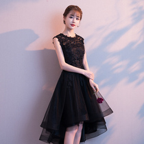 Small evening dress dress women 2021 New banquet temperament light luxury niche dress high end host black dress
