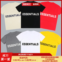 FOG FEAR OF GOD double thread ESSENTIALS cotton short sleeve T-shirt men loose beauty tide hip hop summer