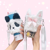 Milk tea Bear * original navy style sailor girl milk tea cup set cute cat Panda crossbody juice Universal