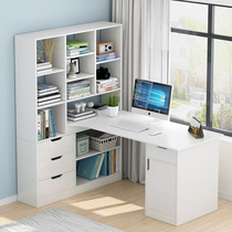 All-in-one desk with bookcase High school student rental room Rental house Writing desk with bookshelf Bedroom Corner table
