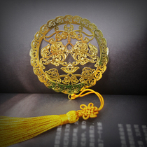Xian tourist souvenir new Xiangrui Datang classical pattern metal hollow copper bookmarks with tassel gift box