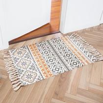 Carpet Hand Woven Cotton Linen Carpet Rug Bedside Rug