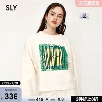 SLY spring new fashion letter printing loose casual short sweater 030DSA90-2980