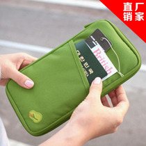  New large-capacity Korean version of oxford cloth zipper waterproof passport bag multi-function money document folder card bag customization