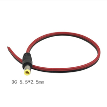 Solderless DC DC power cord plug high quality all copper core with inner card red and black male wire 5 5 2 5 Tuning Fork