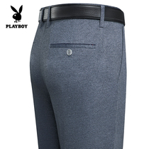 Playboy dad pants summer thin middle-aged mens casual pants loose stretch trousers middle-aged and elderly mens pants