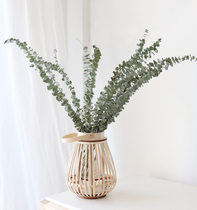 WULIHOME Bamboo-knitted vase by hand Preparation of floor florware lantern Living room arranged shop for display of soft clothing