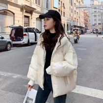 Japan white down jacket womens short winter thickened thin loose Korean version of the small white duck down glossy coat