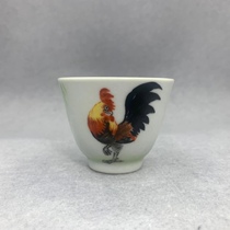 Jingdezhen inventory old factory goods porcelain full hand-made tire pastel hand-painted chick Kung Fu Tea Cup boutique