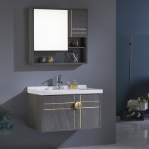 Bathroom cabinet Solid wood storage intelligent mirror cabinet Bathroom sink Hand washing wash basin cabinet combination