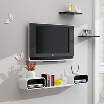 Set-top box TV background wall decoration wall shelf living room bedroom wall Wall Wall creative Plaid modern simplicity