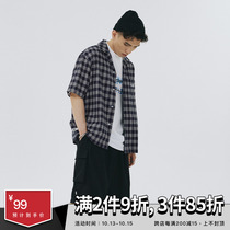 SAMESAME21SS plaid shirt men and women short sleeve summer thin Japanese loose casual couple top trend