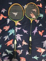  Badminton racket iron 4 force brand Bai Ling brand net bag second-hand thrift nostalgic collection film and television props