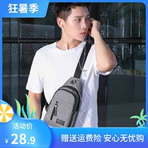 Takeaway rider special messenger bag courier brother delivery man male chest bag multi-layer large-capacity headphone hole small backpack