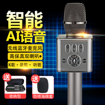 Fart bug X16 national K singer machine microphone wireless Bluetooth singing and recording outdoor live conference host speech microphone loudspeaker Childrens handheld KTV Home smart audio speaker