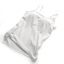 Republic of Cotton Camisole Bra Breast Cushion Vest Bras All in One Wire Free Wearing Underwear Bottoming Shirt for Women