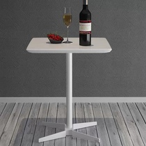 Simple modern square solid wood marble countertop small dining table multi-functional fashion wild personality small square table