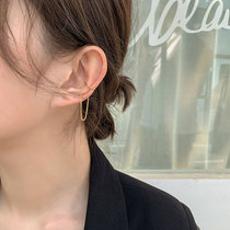 MS chain ear clip integrated Moren series no ear hole ear hanging female super fairy ear clip temperament earrings water drop ear chain